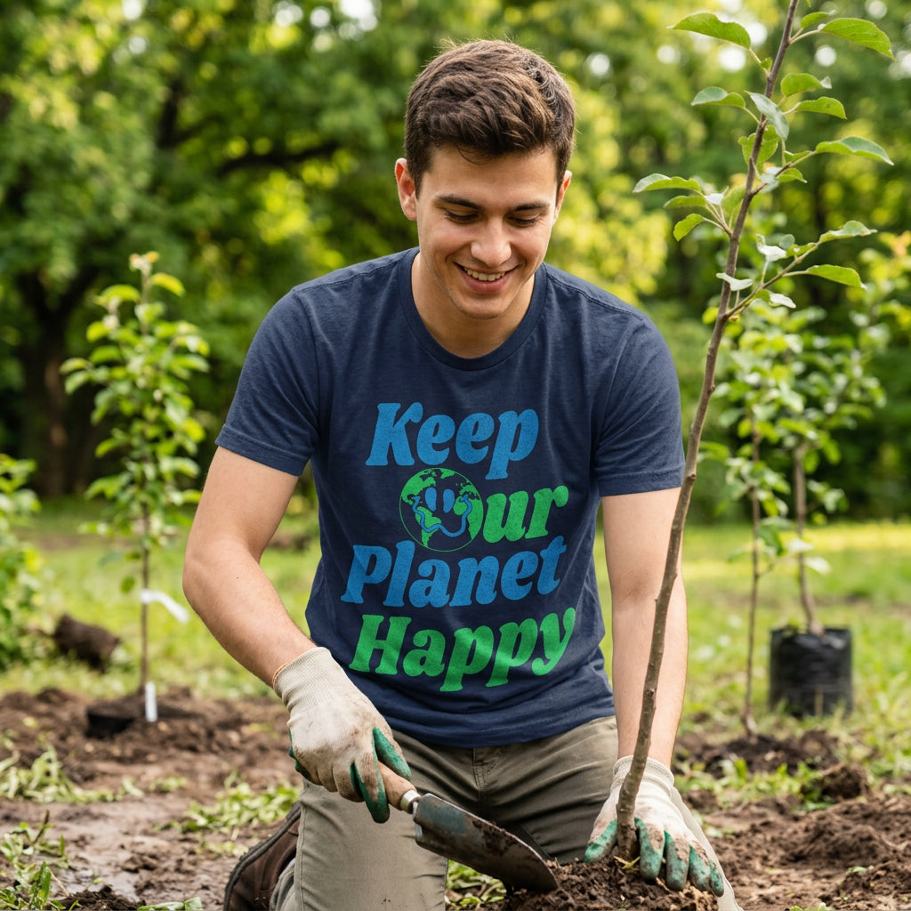 Keep Our Planet Happy Men's T Shirt product image 2