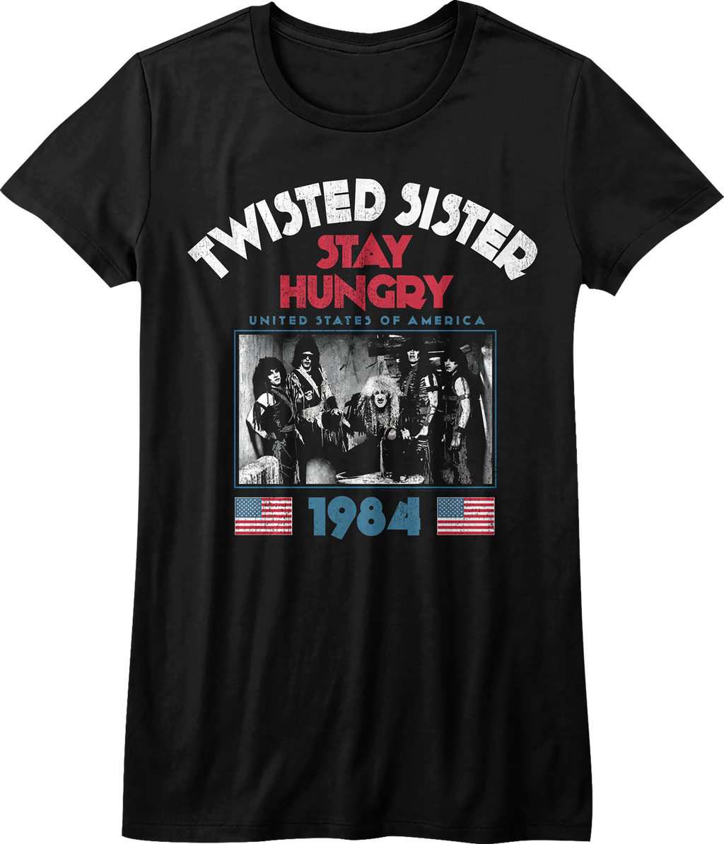 Womens 1984 Stay Hungry Tour Twisted Sister Shirt product image 1