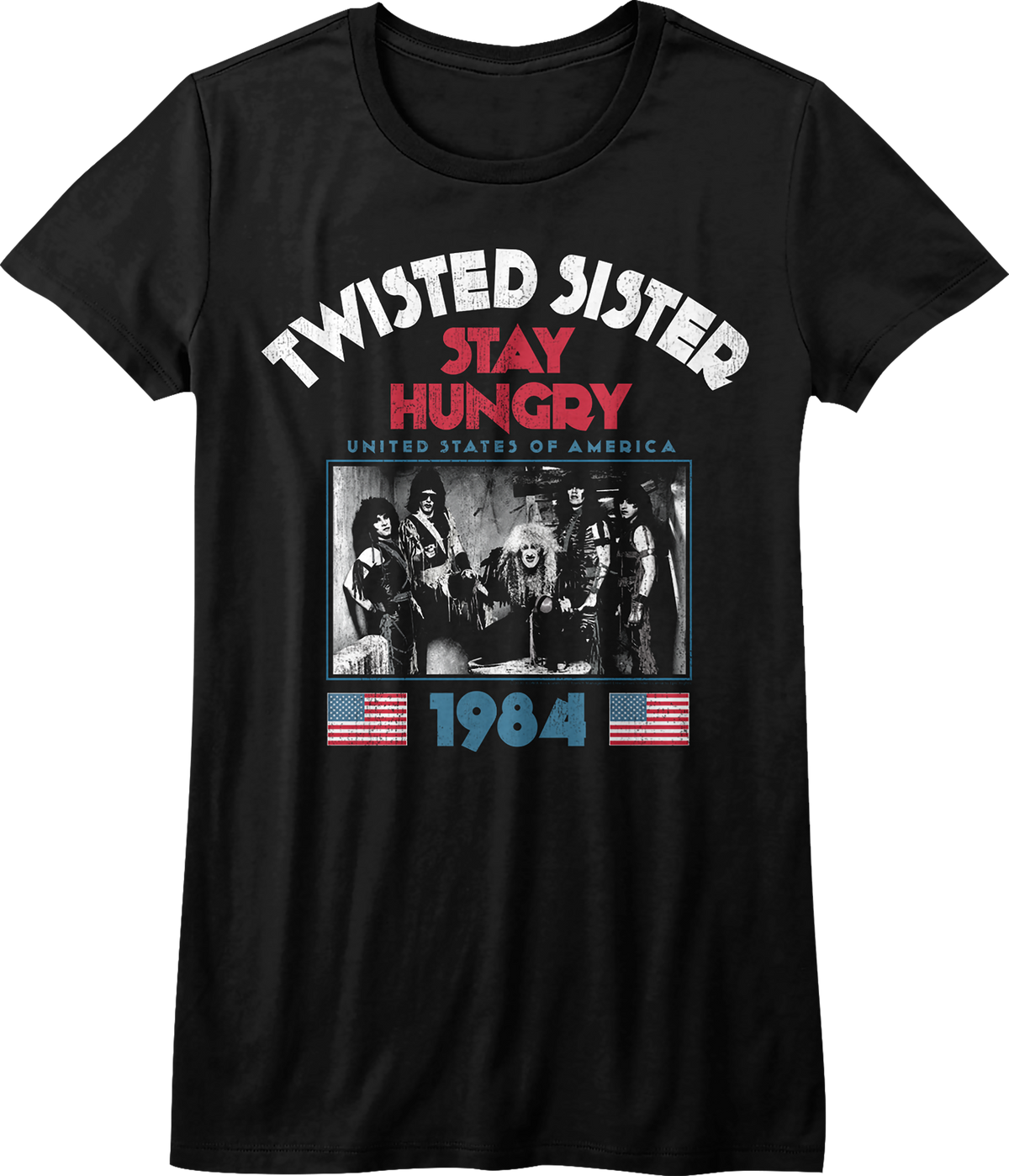 Womens 1984 Stay Hungry Tour Twisted Sister Shirt product image 1