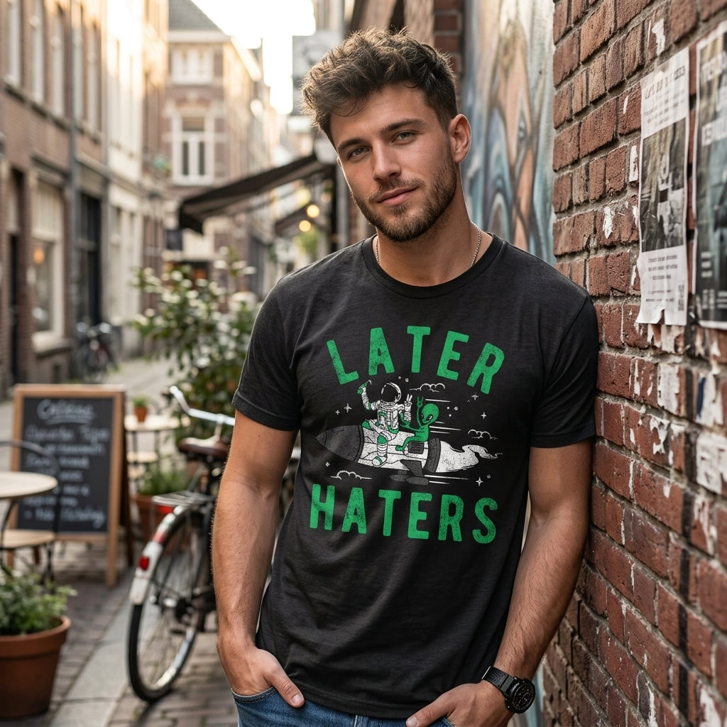 Later Haters Alien Men's T Shirt product image 2