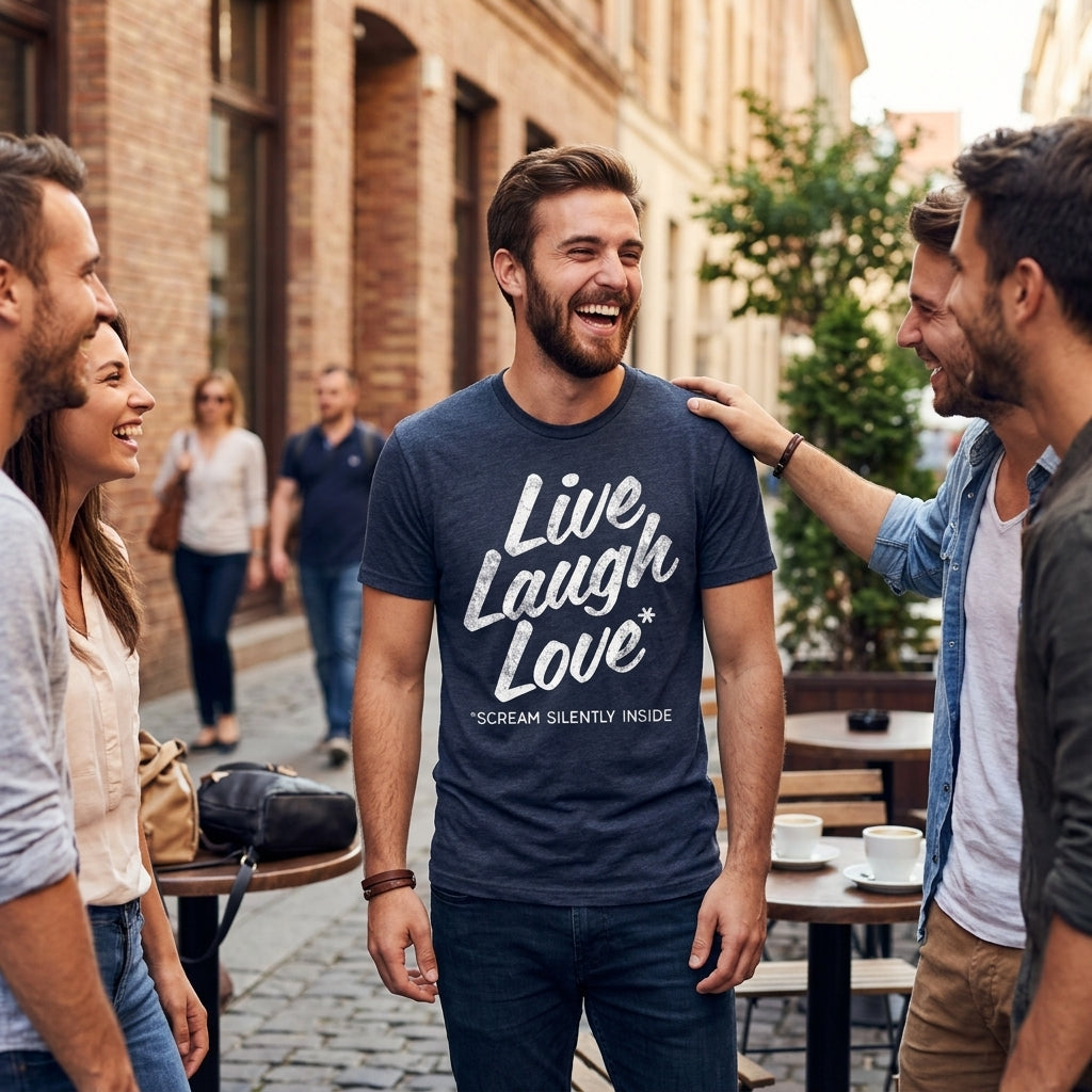 Live Laugh Love Scream Silently Inside Men's T Shirt product image 2