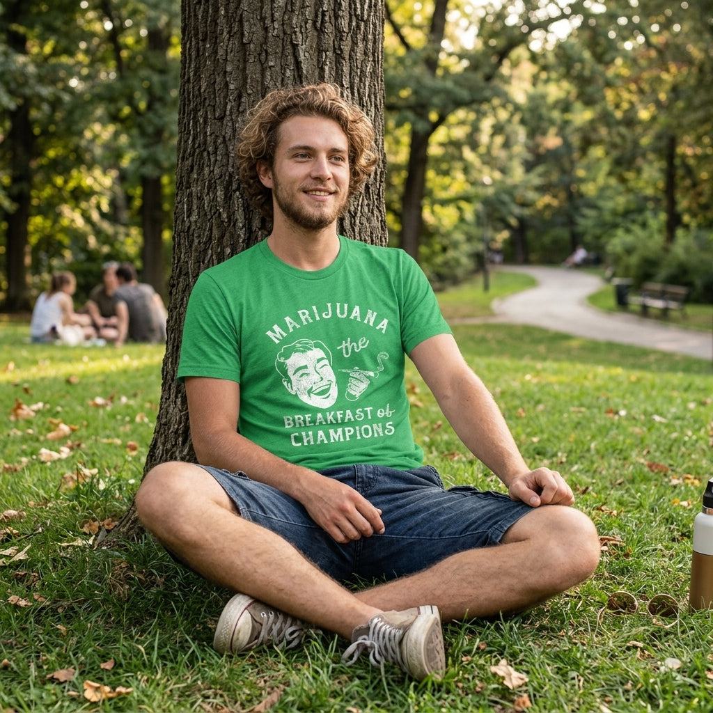 Marijuana The Breakfast Of Champions Men's T Shirt product image 2