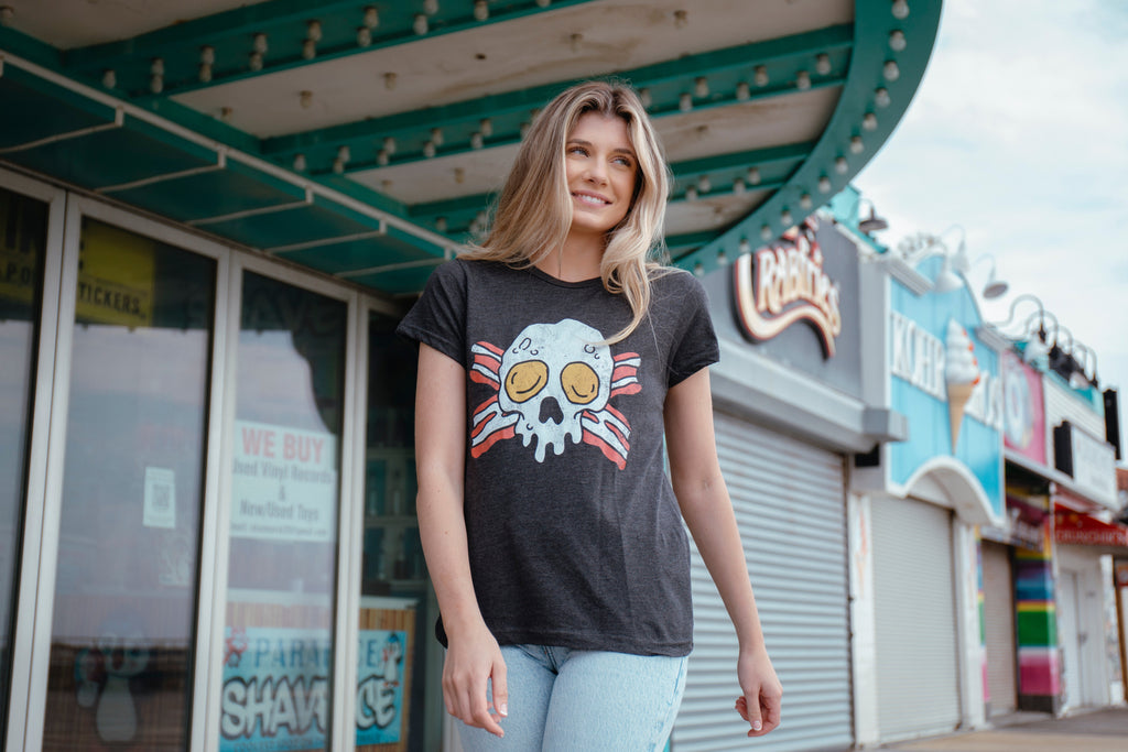 Bacon And Egg Skull Women's T Shirt product image 2