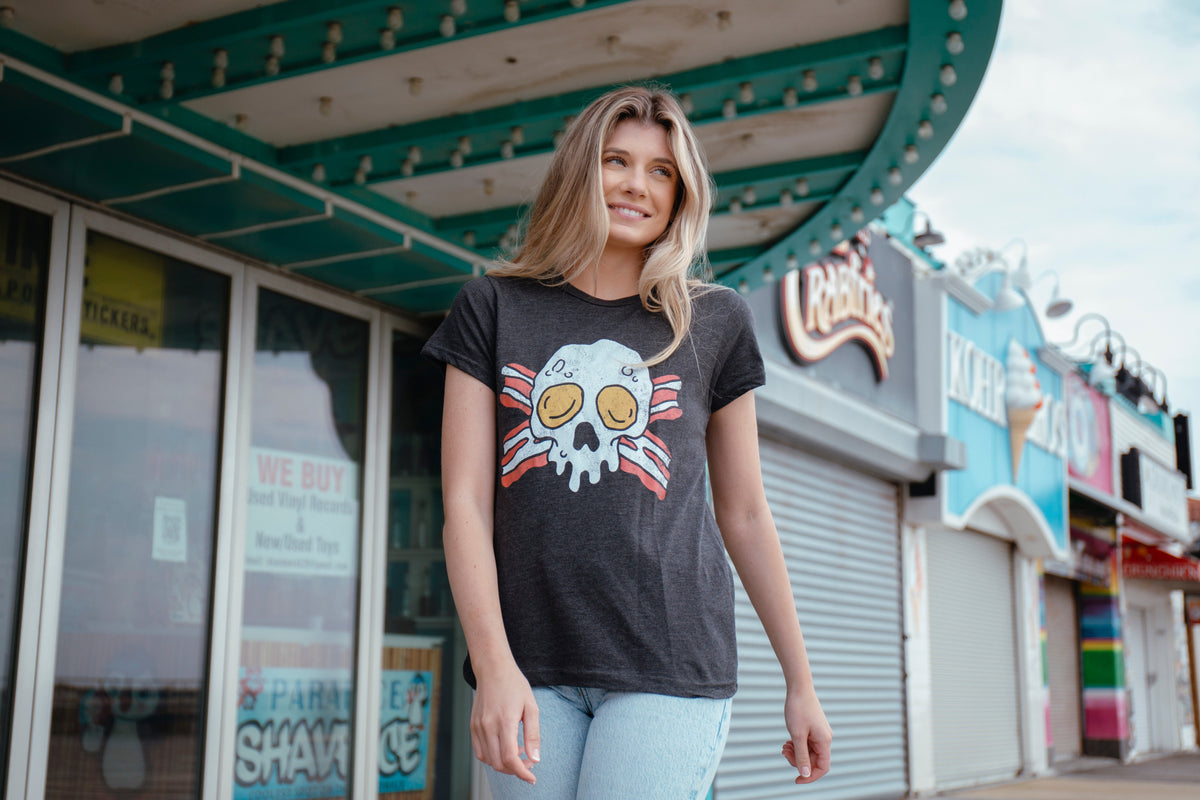 Bacon And Egg Skull Women's T Shirt product image 2