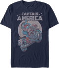 Motorcycle Captain America Marvel Comics T-Shirt product image 1