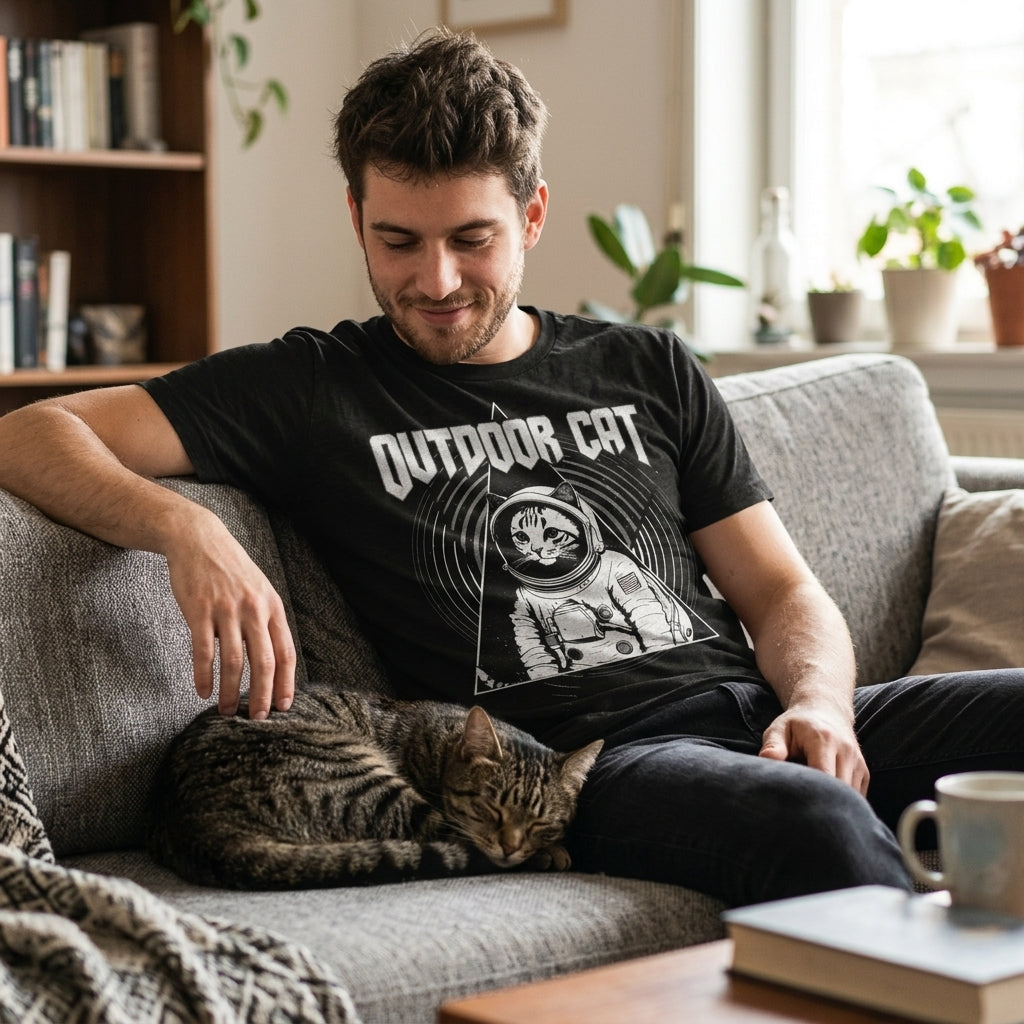Outdoor Cat Space Men's T Shirt product image 2