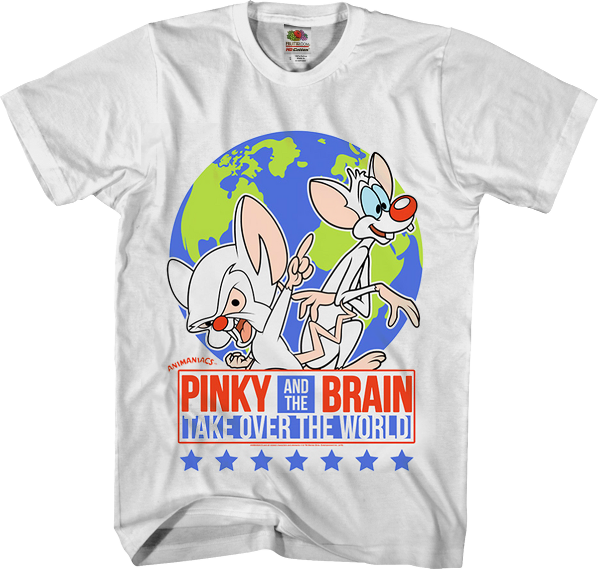 Pinky And The Brain Take Over World Animaniacs T-Shirt product image 1