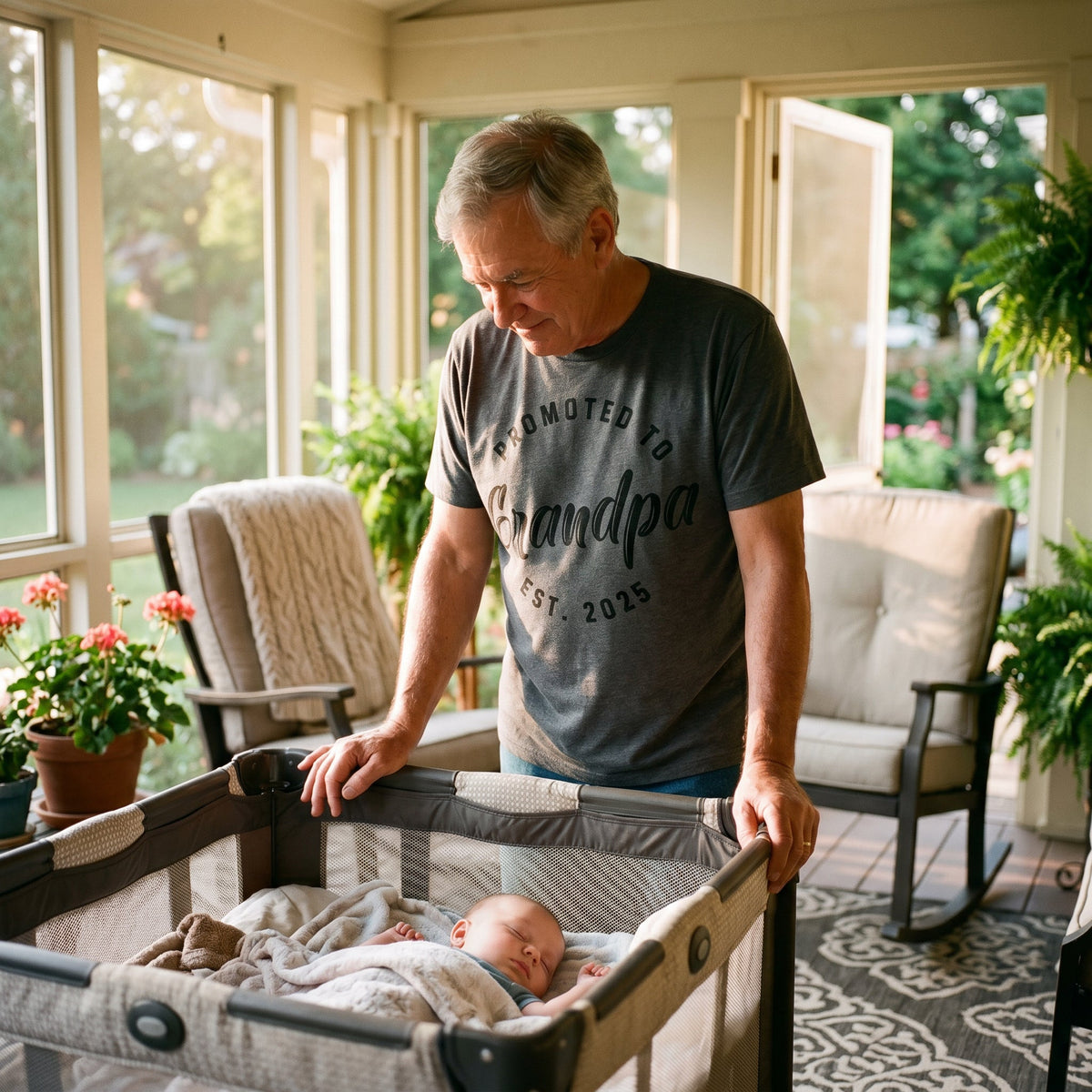 Promoted To Grandpa 2025 Men's T Shirt product image 2