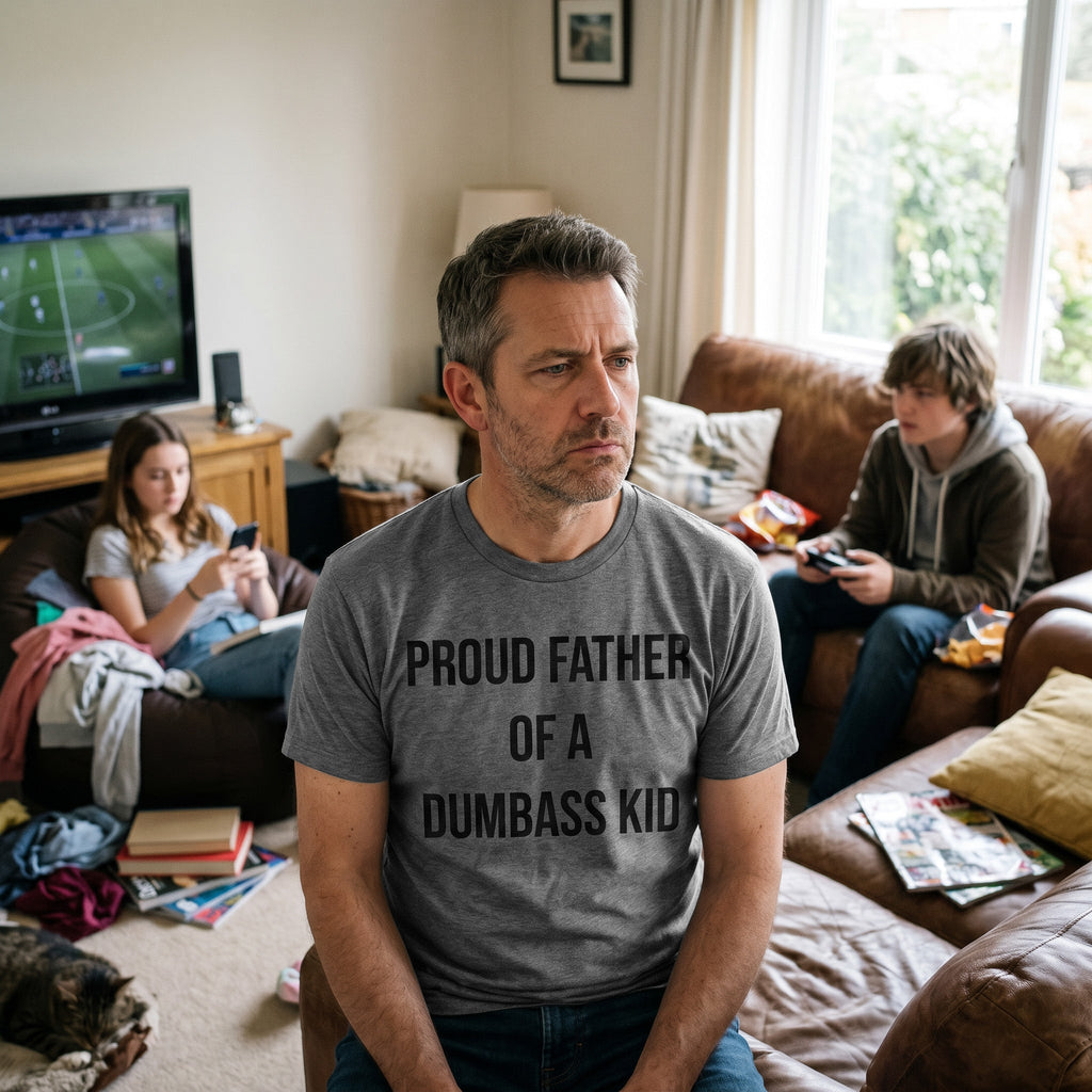 Proud Father Of A Dumbass Kid Men's T Shirt product image 2
