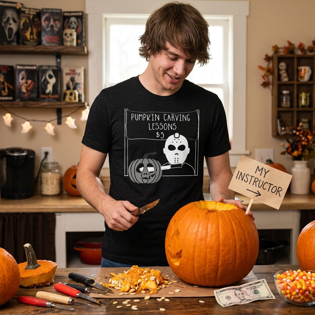 Pumpkin Carving Lessons Men's T Shirt product image 2