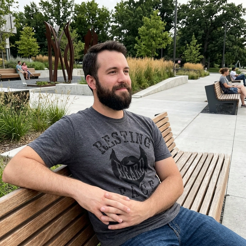 Resting Beard Face Men's T Shirt product image 2
