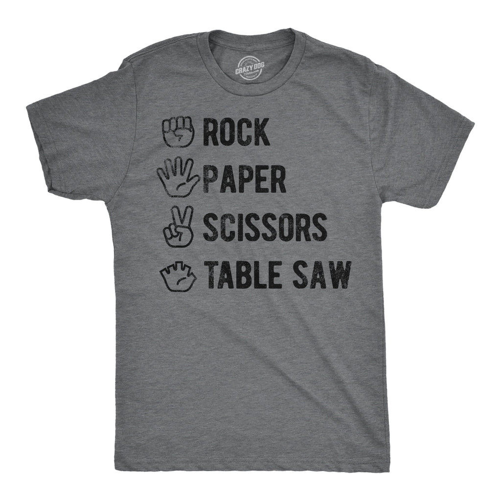 Rock Paper Scissors Table Saw Men's T Shirt product image 1