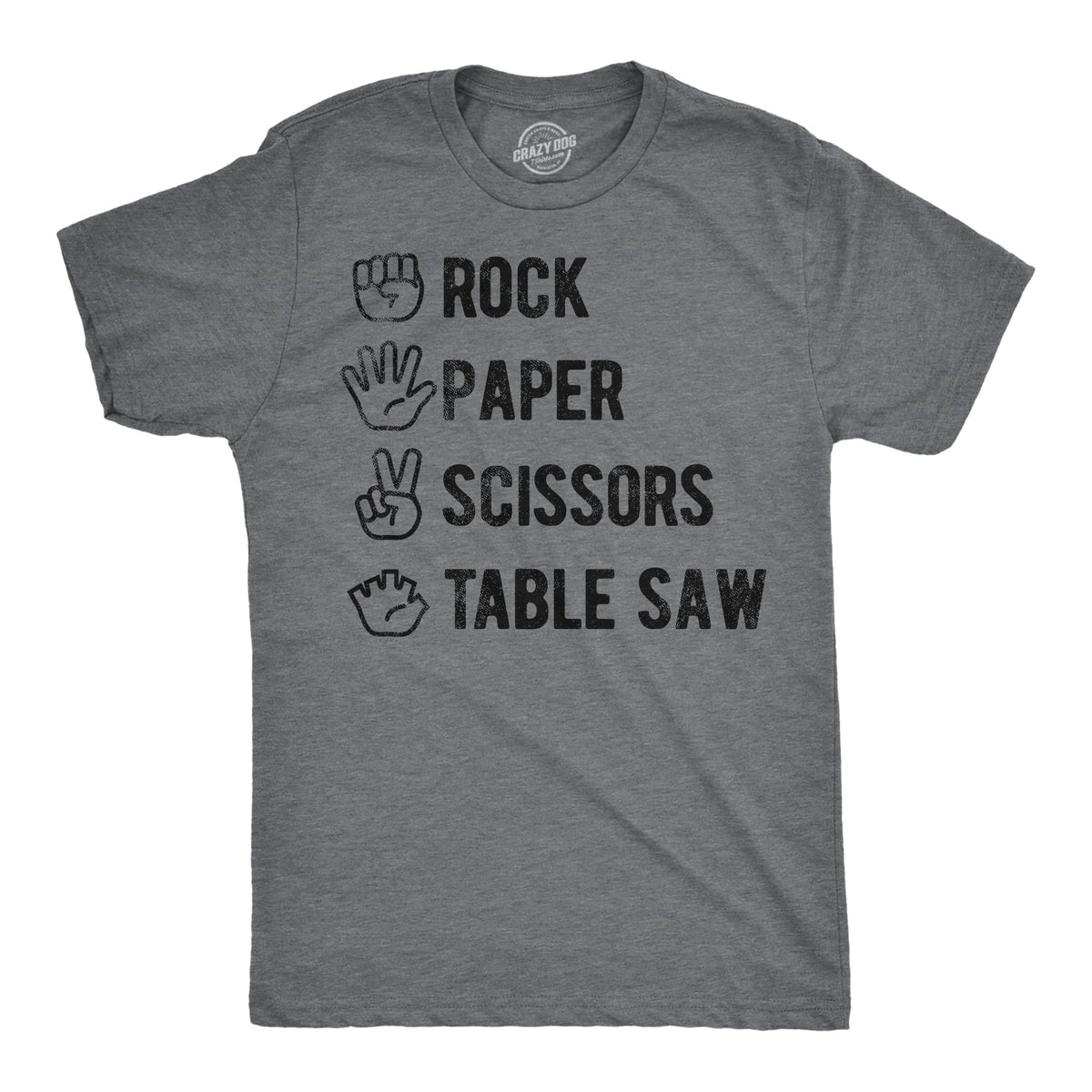 Rock Paper Scissors Table Saw Men's T Shirt product image 1