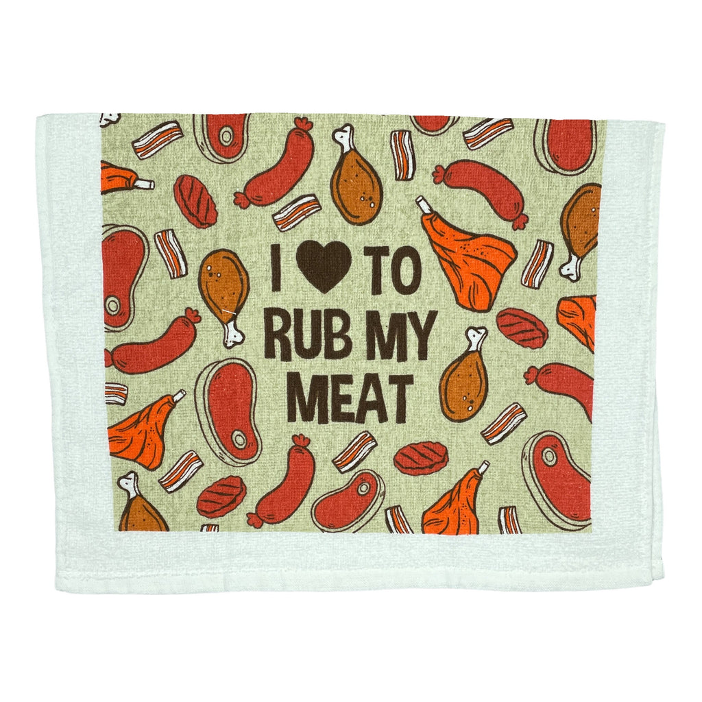 I Love To Rub My Meat Tea Towel Tea Towel