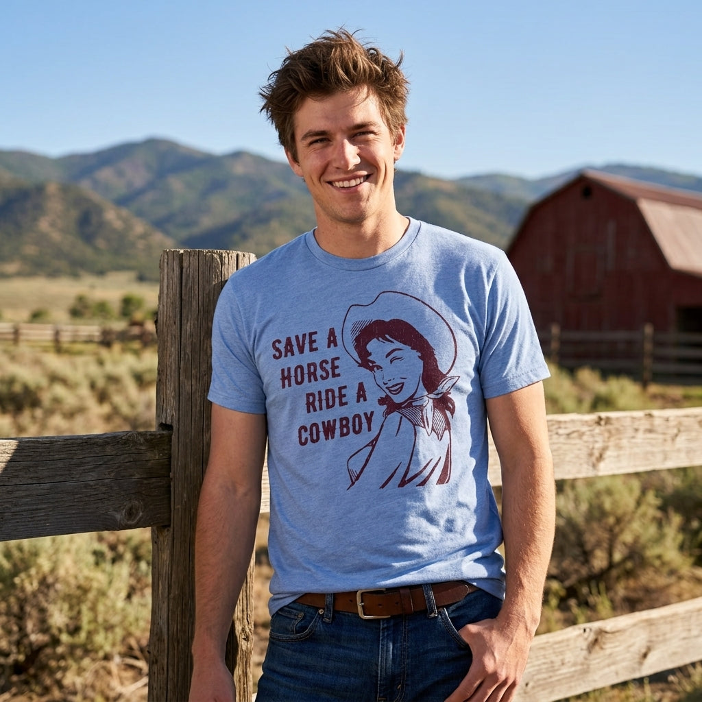 Save A Horse Ride A Cowboy Men's T Shirt product image 2