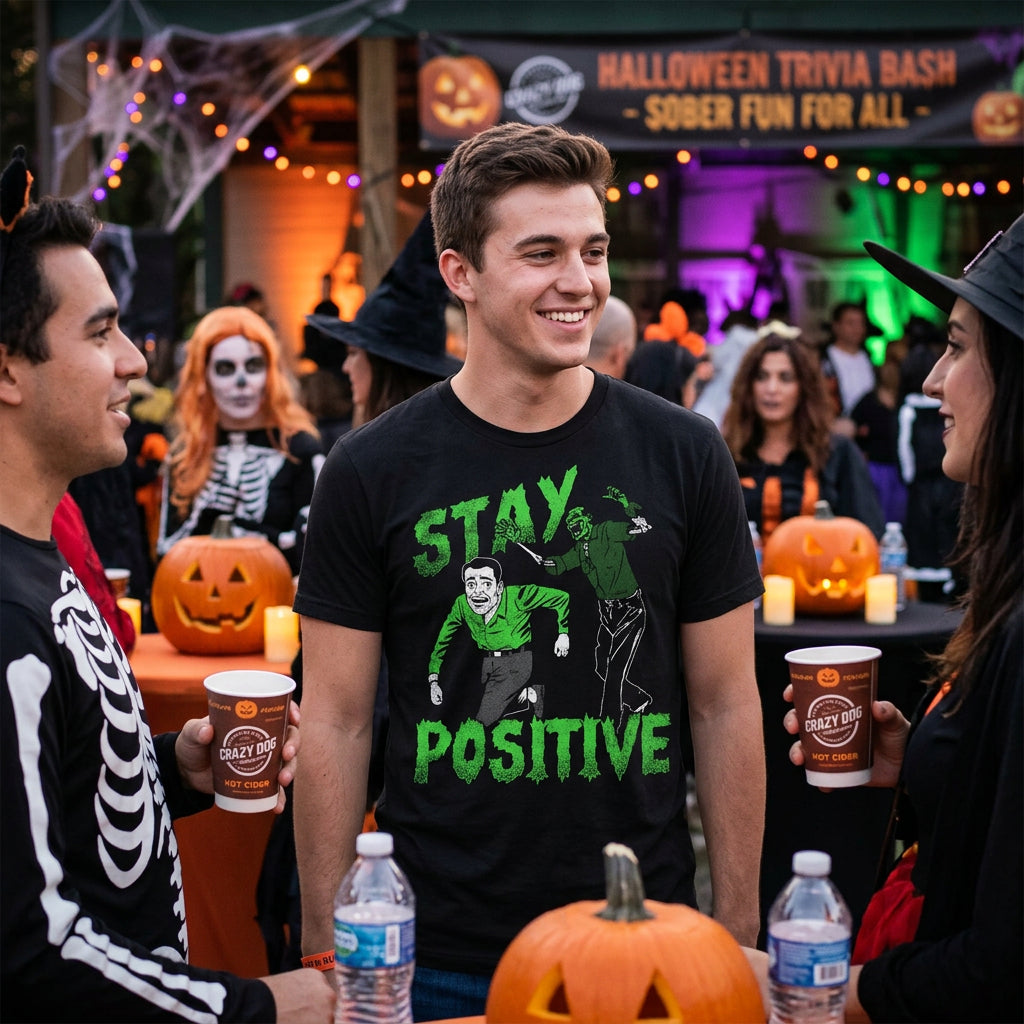 Stay Positive Zombie Men's T Shirt product image 2