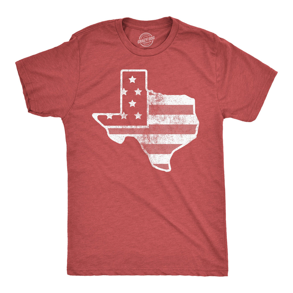 American Flag Texas Men's T Shirt product image 1