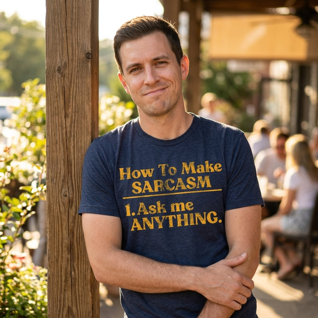 How To Make Sarcasm Ask Me Anything Men's T Shirt product image 2
