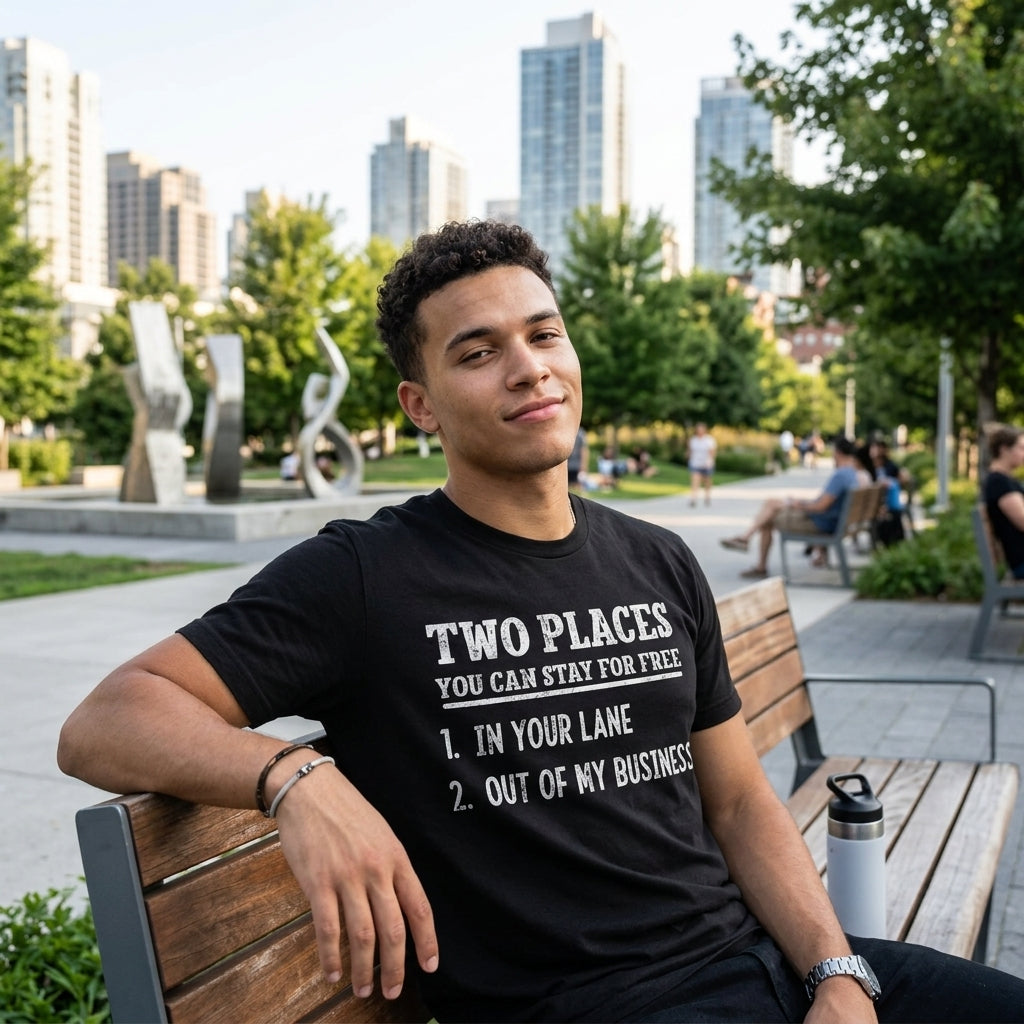 Two Places You Can Stay For Free Men's T Shirt product image 2