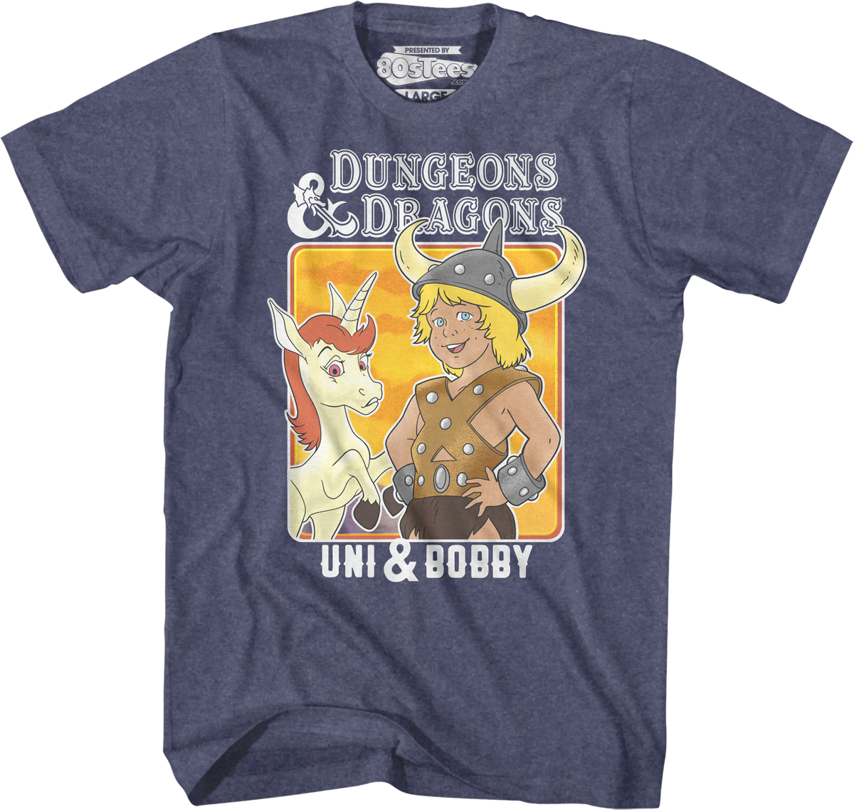 Blue Heather Uni & Bobby Dungeons & Dragons T-Shirt product image 1