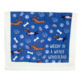 Walking in a Weiner Wonderland Tea Towel Tea Towel