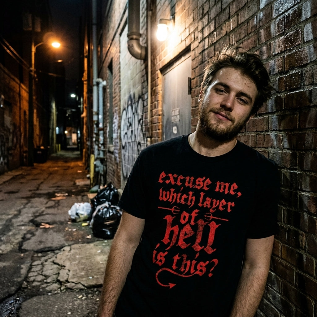Excuse Me Which Layer Of Hell Is This Men's T Shirt product image 2