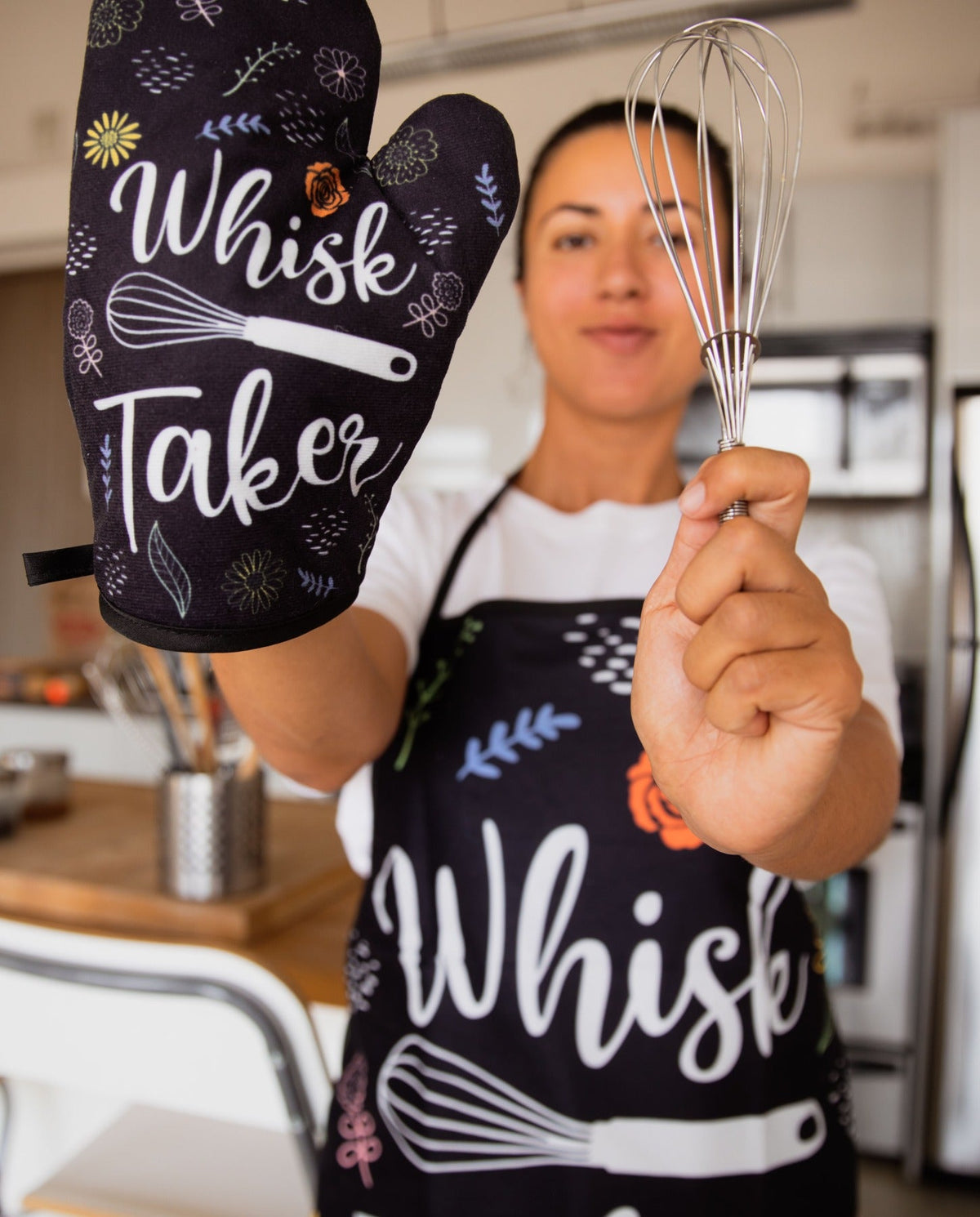 Whisk Taker Oven Mitt + Apron Bakeware