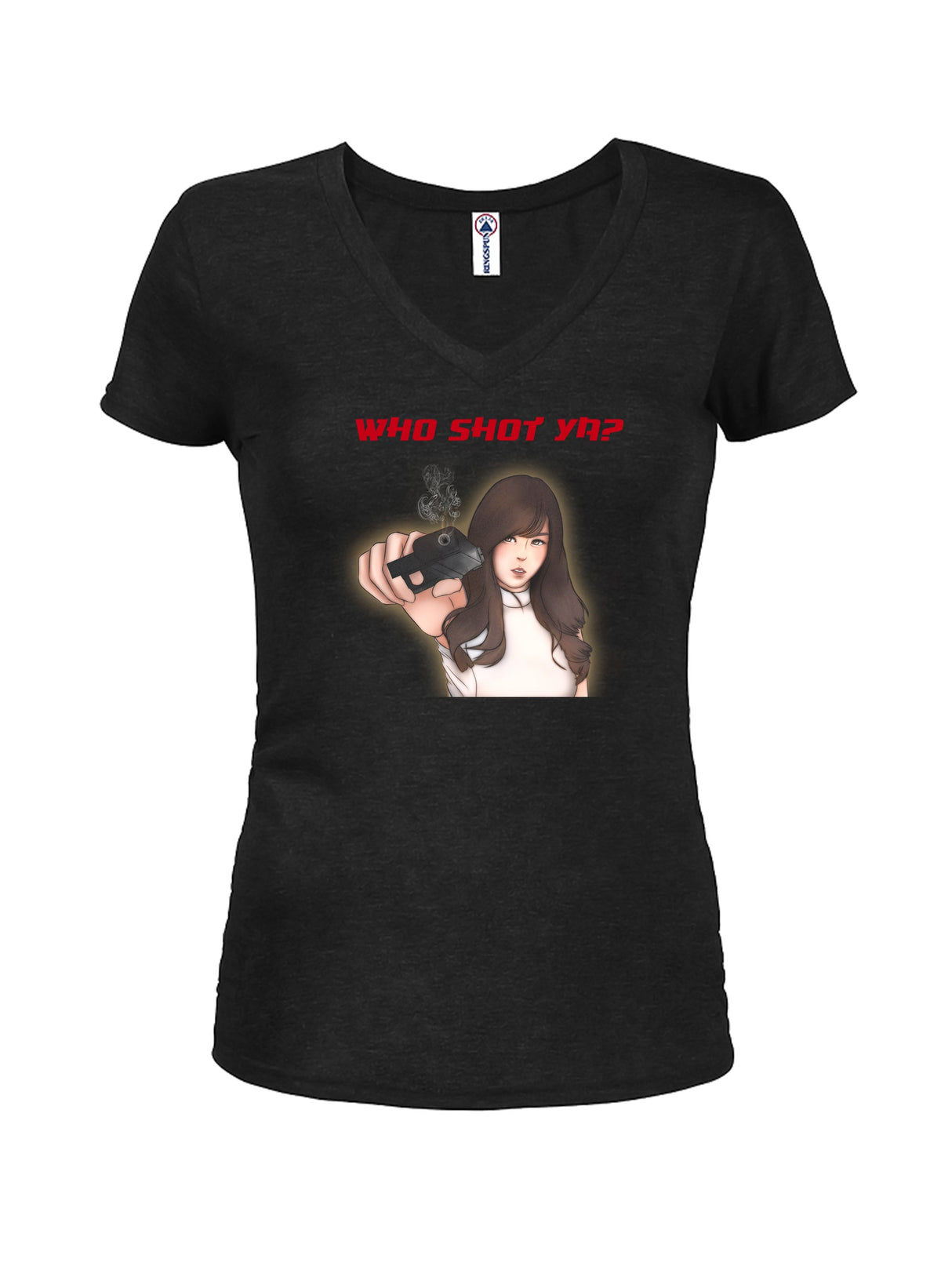 Anime - Who Shot Ya? Juniors V Neck T-Shirt product image 1