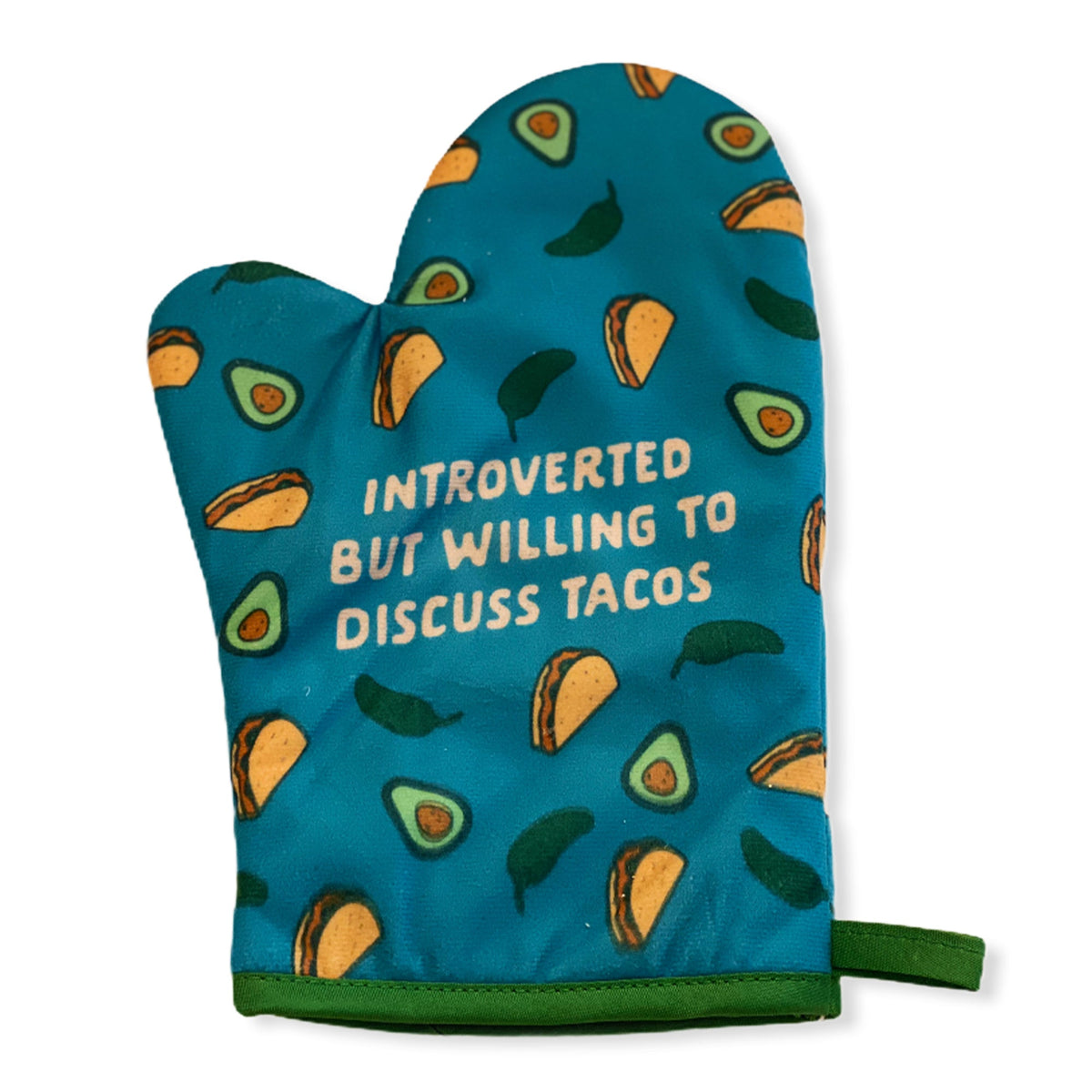 Introverted But Willing To Discuss Tacos Oven Mitt Bakeware