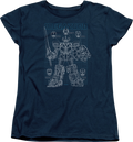 Womens Schematic Megazord Mighty Morphin Power Rangers Shirt product image 1