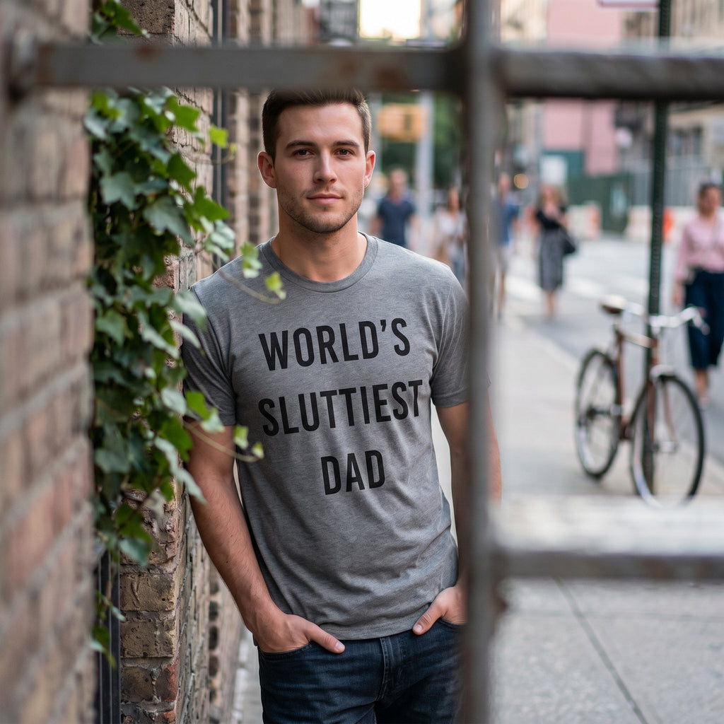 Worlds Sluttiest Dad Men's T Shirt product image 2