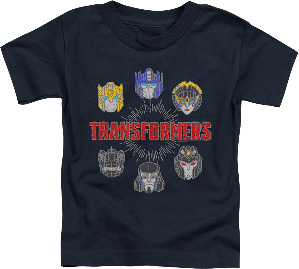 Youth Autobots And Decepticons Head Shots Transformers Shirt product image 1